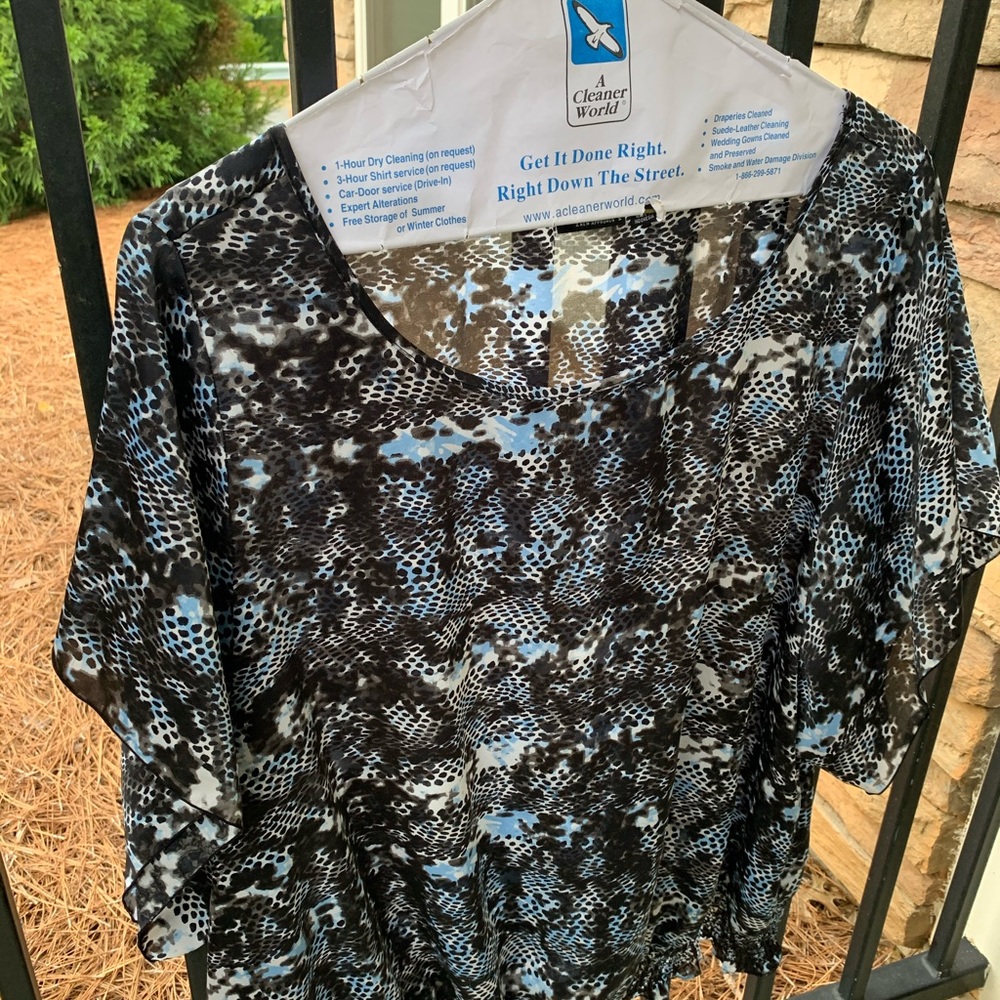 A.n.a 3X Summer Blouse navy